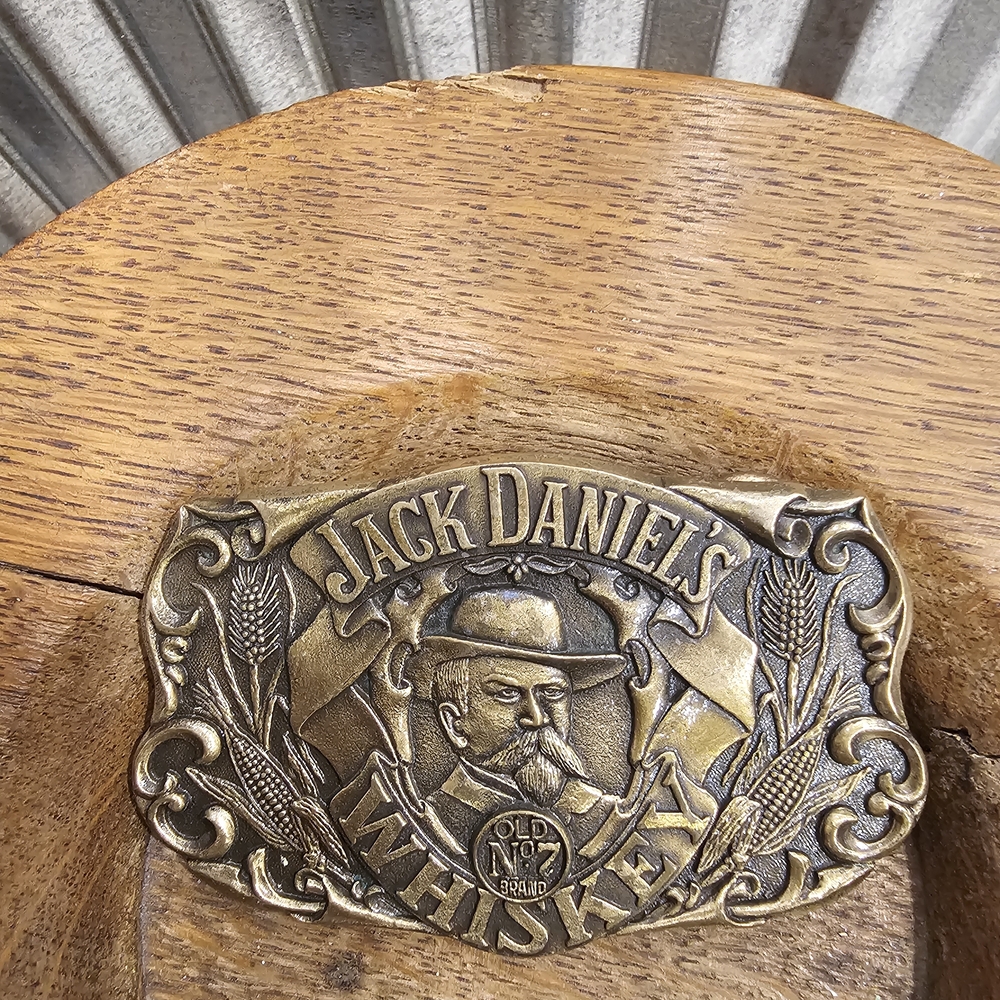 Solid Bronze Jack Daniels Whiskey Old No.7 Belt Buckle